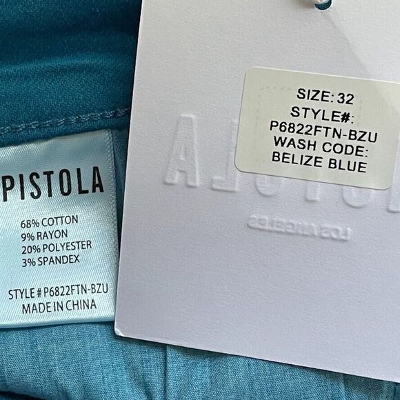 Pistola Jennifer Oslo Pants Womens 32 Belize Blue Slim Fit Ankle Jeans - Picture 8 of 16